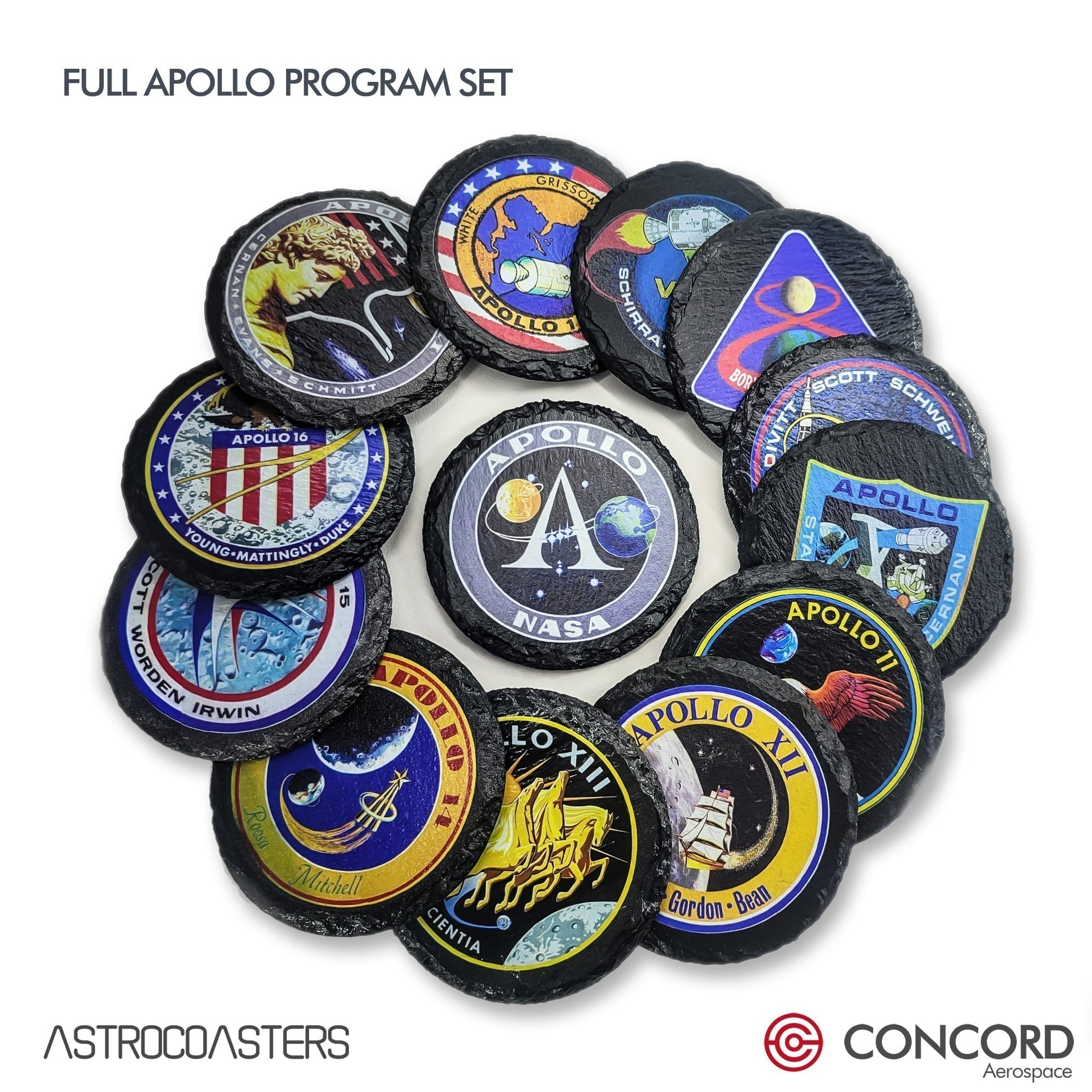 STS - 6 SPACE SHUTTLE - SLATE COASTER - Concord Aerospace Concord Aerospace Concord Aerospace Coasters